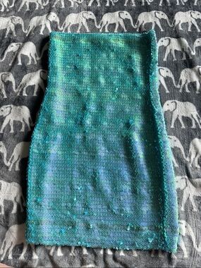 Aqua Iridescent Tube Dress
